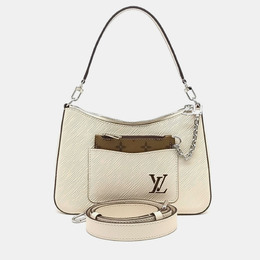 Louis Vuitton: Бежевая сумка  Épi