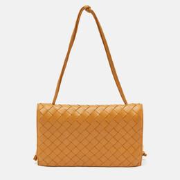 Bottega Veneta: Коричневая сумка  Intrecciato