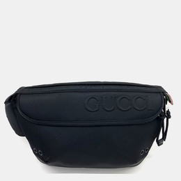 Gucci: Чёрная поясная сумка 