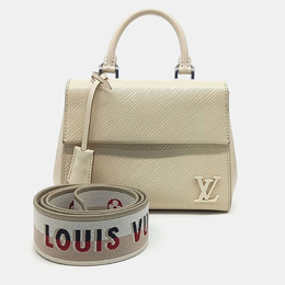 Louis Vuitton: Бежевая сумка  Épi