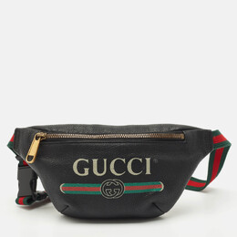 Gucci: Чёрная поясная сумка  Web