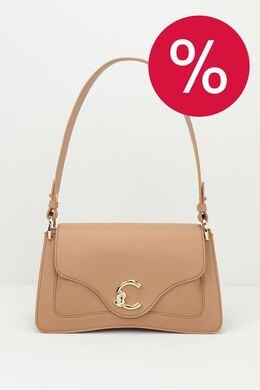 Coccinelle: Бежевая сумка 