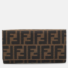 Fendi: Коричневый кошелёк  Zucca