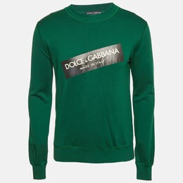 Dolce & Gabbana: Зелёный свитшот 