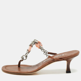 Manolo Blahnik: Коричневые сандалии 