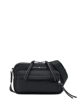 Emporio Armani: Чёрная сумка через плечо 