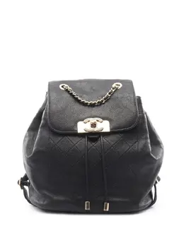 CHANEL Pre-Owned: Чёрный рюкзак 