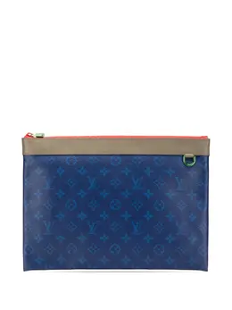 Louis Vuitton Pre-Owned: Голубой клатч 