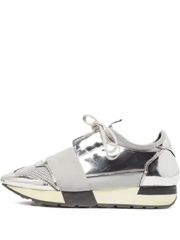 Balenciaga Pre-Owned: Серебристые кроссовки 