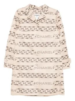 CHANEL Pre-Owned: Бежевое пальто 