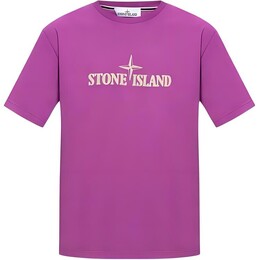 Stone Island: Фиолетовая футболка 