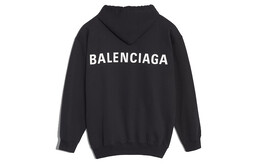Balenciaga: Чёрная толстовка 