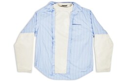 Balenciaga: Синяя рубашка 