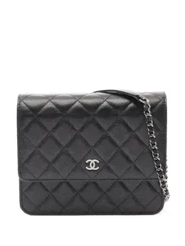 CHANEL Pre-Owned: Чёрная сумка через плечо 