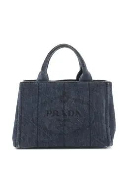 Prada Pre-Owned: Голубая сумка-шоппер 