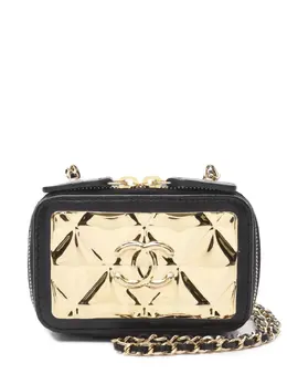 CHANEL Pre-Owned: Золотая сумка через плечо 