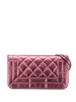 CHANEL Pre-Owned: Фиолетовая сумка через плечо 