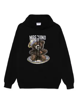 Moschino: Чёрная толстовка  Teddy Bear
