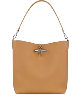 Longchamp: Бежевая сумка  Roseau