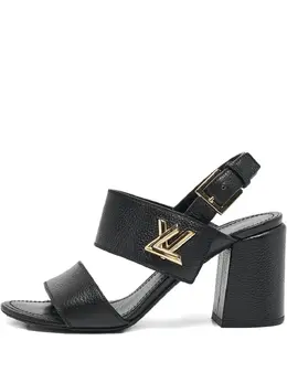 Louis Vuitton Pre-Owned: Чёрные босоножки 