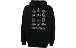 Balenciaga: Чёрная толстовка 