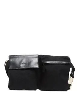 Gucci Pre-Owned: Чёрная поясная сумка 