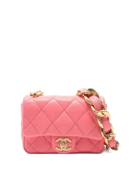 CHANEL Pre-Owned: Розовая сумка через плечо 