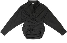 Balenciaga: Чёрная рубашка 