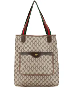 Gucci Pre-Owned: Коричневая сумка-шоппер 