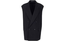Balenciaga: Чёрный жилет 