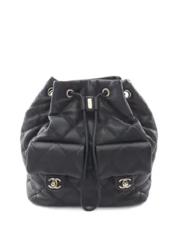 CHANEL Pre-Owned: Чёрный рюкзак 