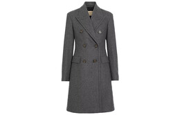 Burberry: Серое пальто 