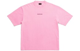 Balenciaga: Розовая футболка 