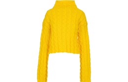 Balenciaga: Жёлтый свитер 