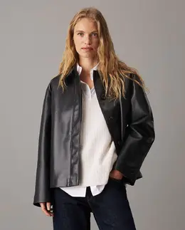 Calvin Klein: Кожаная куртка 