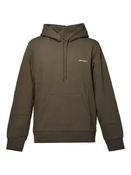 Carhartt WIP: Зелёная толстовка 