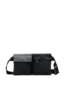 Gucci Pre-Owned: Голубая поясная сумка 