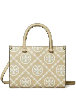 Tory Burch: Бежевая сумка-шоппер 