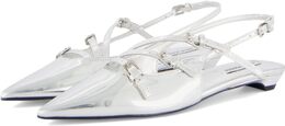 Steve Madden: Серебристые балетки 