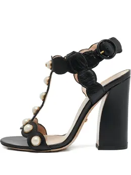 Gucci Pre-Owned: Чёрные босоножки 