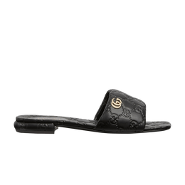 Gucci: Чёрные шлёпанцы  GG
