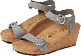 Birkenstock: Серые сандалии 