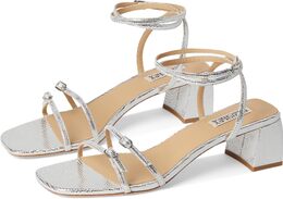 Badgley Mischka: Серебристые сандалии 