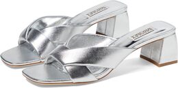 Badgley Mischka: Серебристые сандалии 