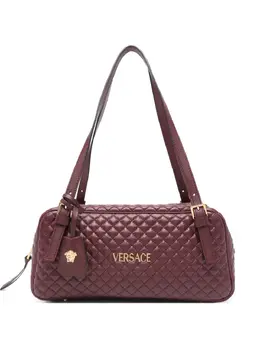 Versace: Бордовая сумка-шоппер 