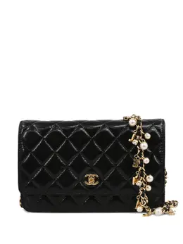 CHANEL Pre-Owned: Чёрный кошелёк 