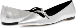 Steve Madden: Серебристые балетки 