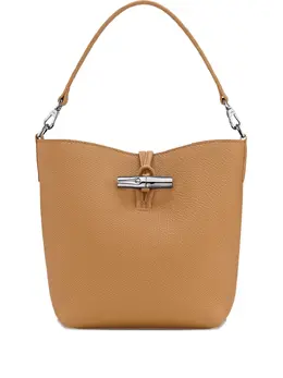 Longchamp: Бежевая сумка  Roseau