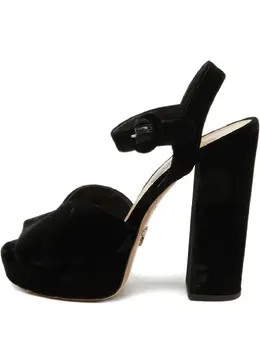 Prada Pre-Owned: Чёрные босоножки 