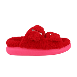 Alexander McQueen: Красные шлёпанцы  Oversized Hybrid